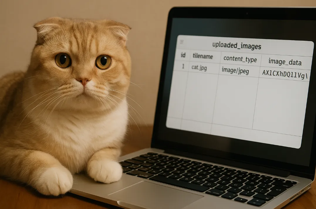 画像をDBに保存するという選択の説明画像